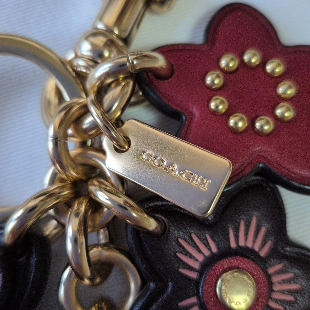 RARE Coach Tea Rose Multi-Color Snakeskin Charm - Picture 3 of 5